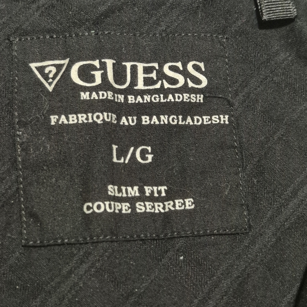 Guess Men's Black Short Sleeve Button-Down Shirt...size:L - Picture 8 of 9